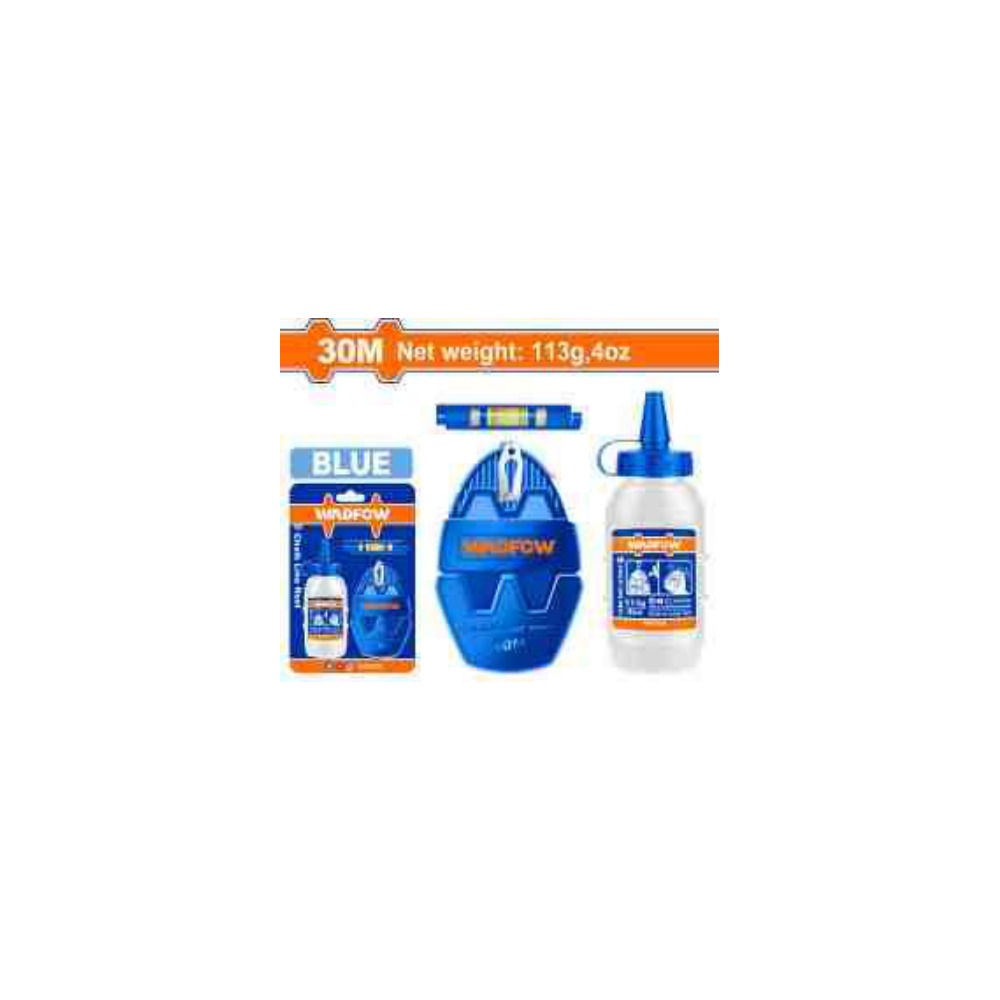 WADFOW Chalk Line Reel 30M with Blue Chalk Powder