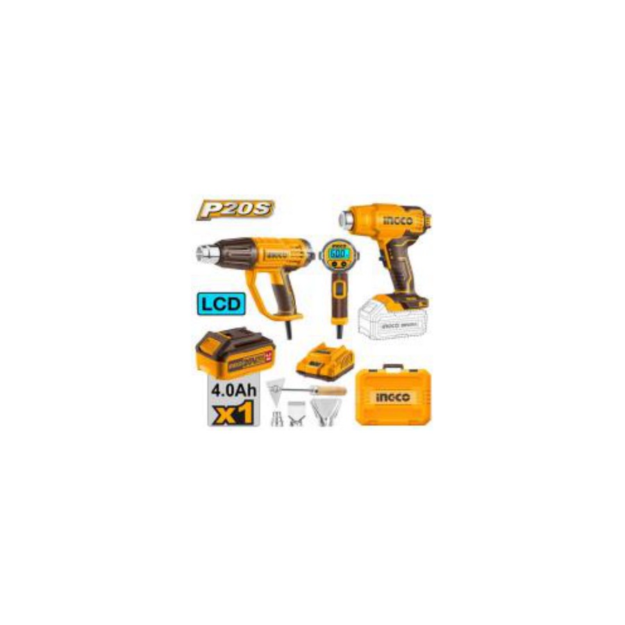 INGCO Heat gun combo kit