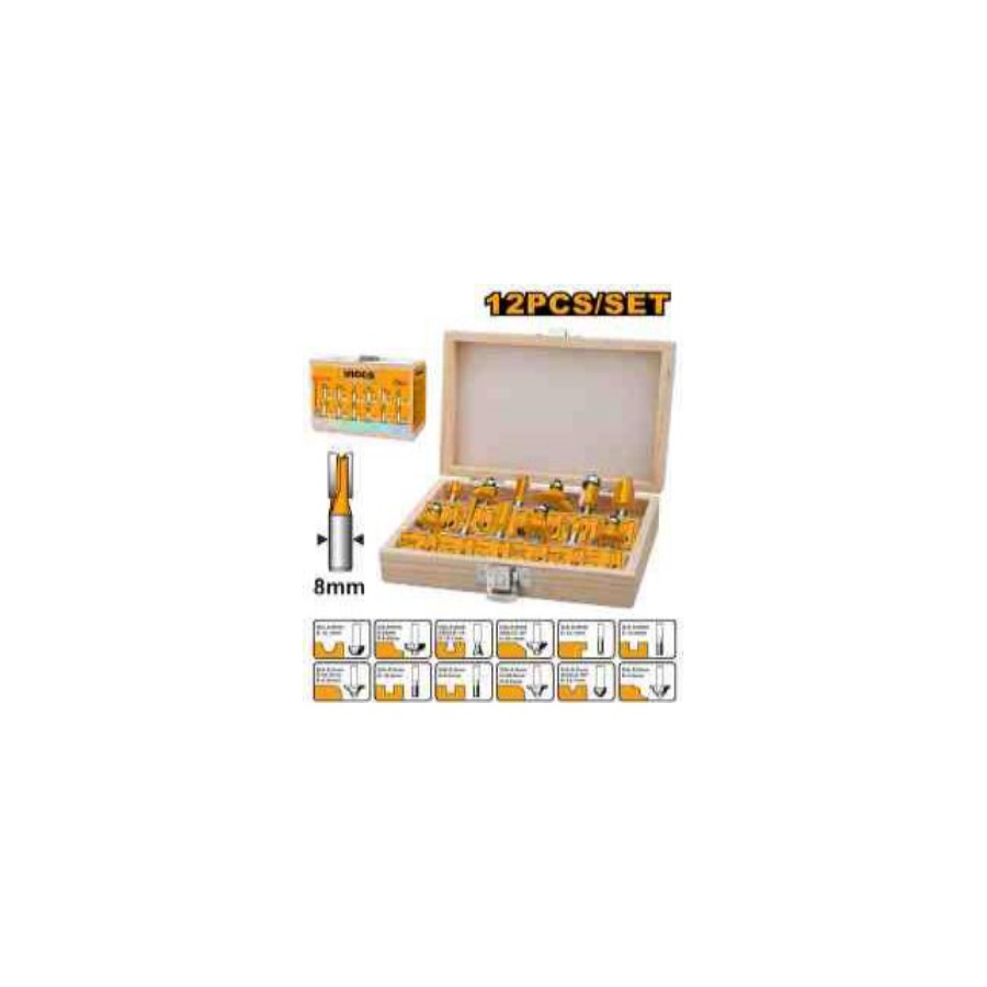 INGCO 12 Pcs router bits set