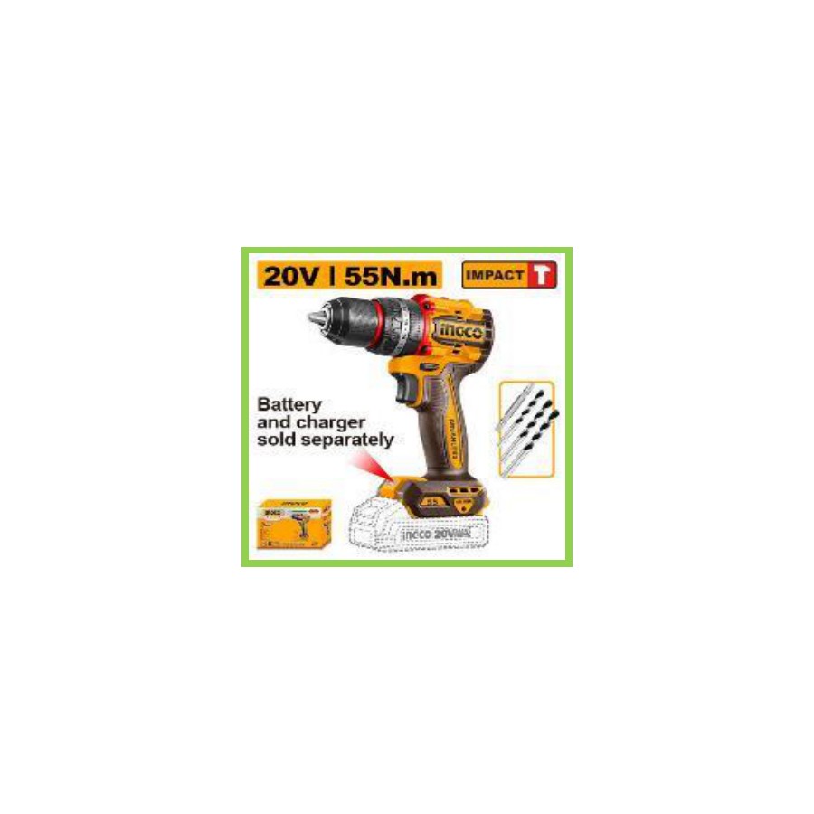 INGCO Compact Brushless Cordless Impact Drill