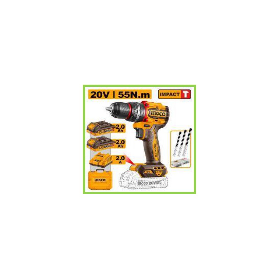 INGCO Compact Brushless Cordless Impact Drill