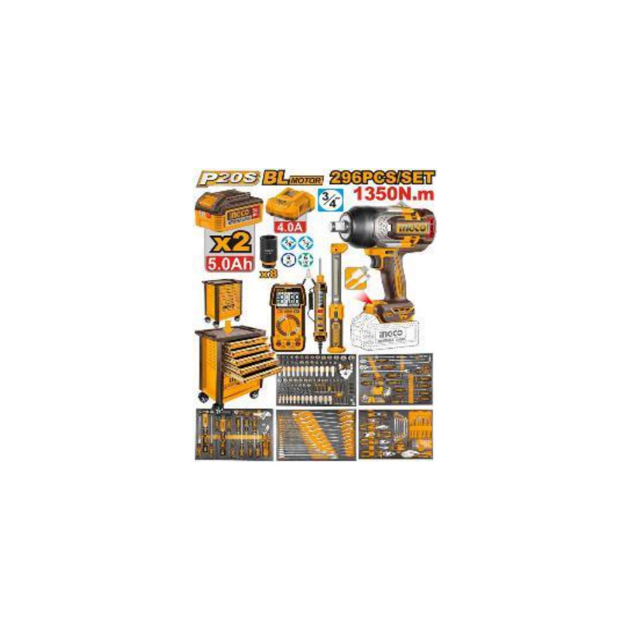 INGCO 296 Pcs Tool chest set