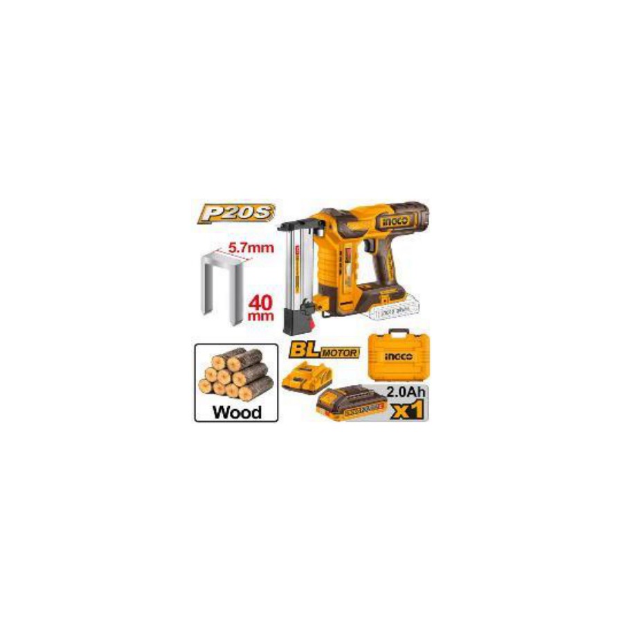 INGCO Cordless crown stapler nailer