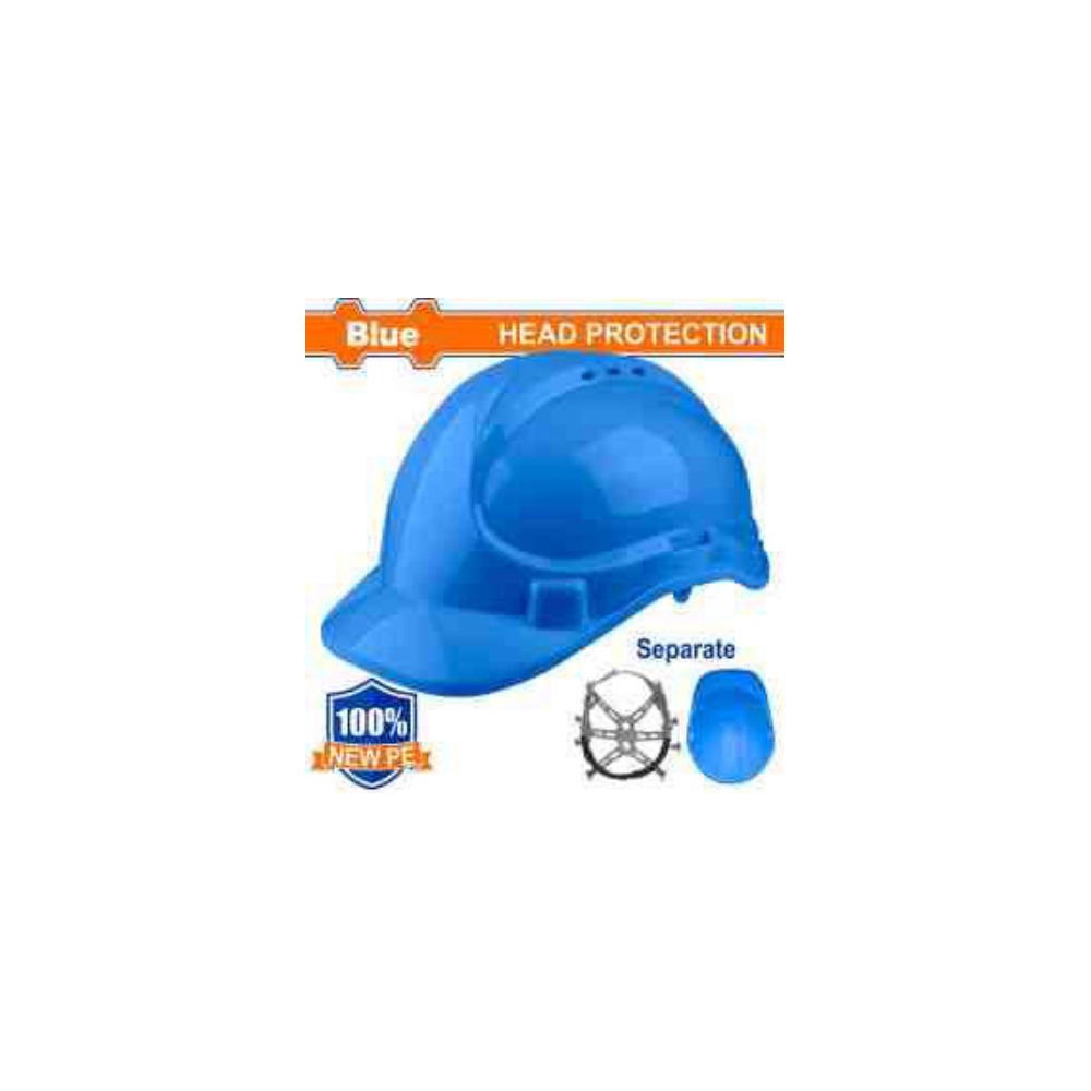 WADFOW Blue Safety Helmet - Vented Head Protection Hard Hat