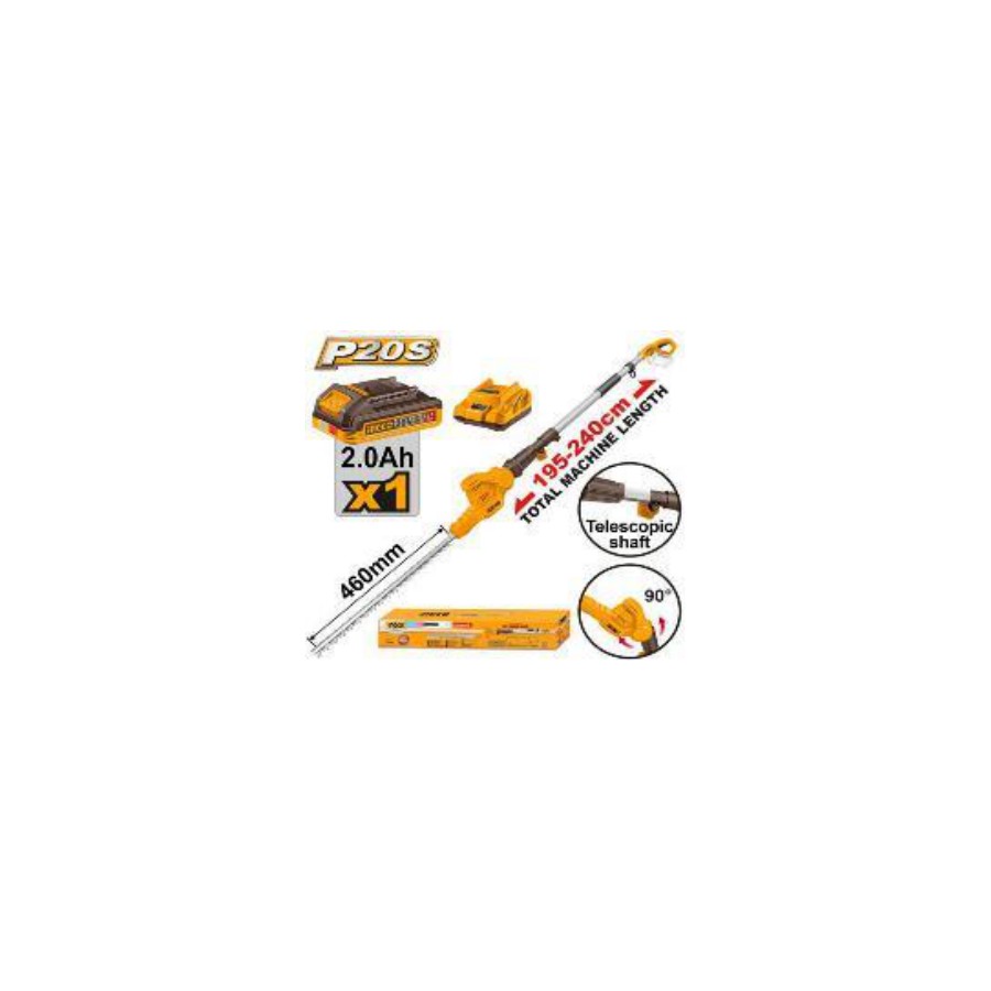 INGCO Cordless pole hedge trimmer