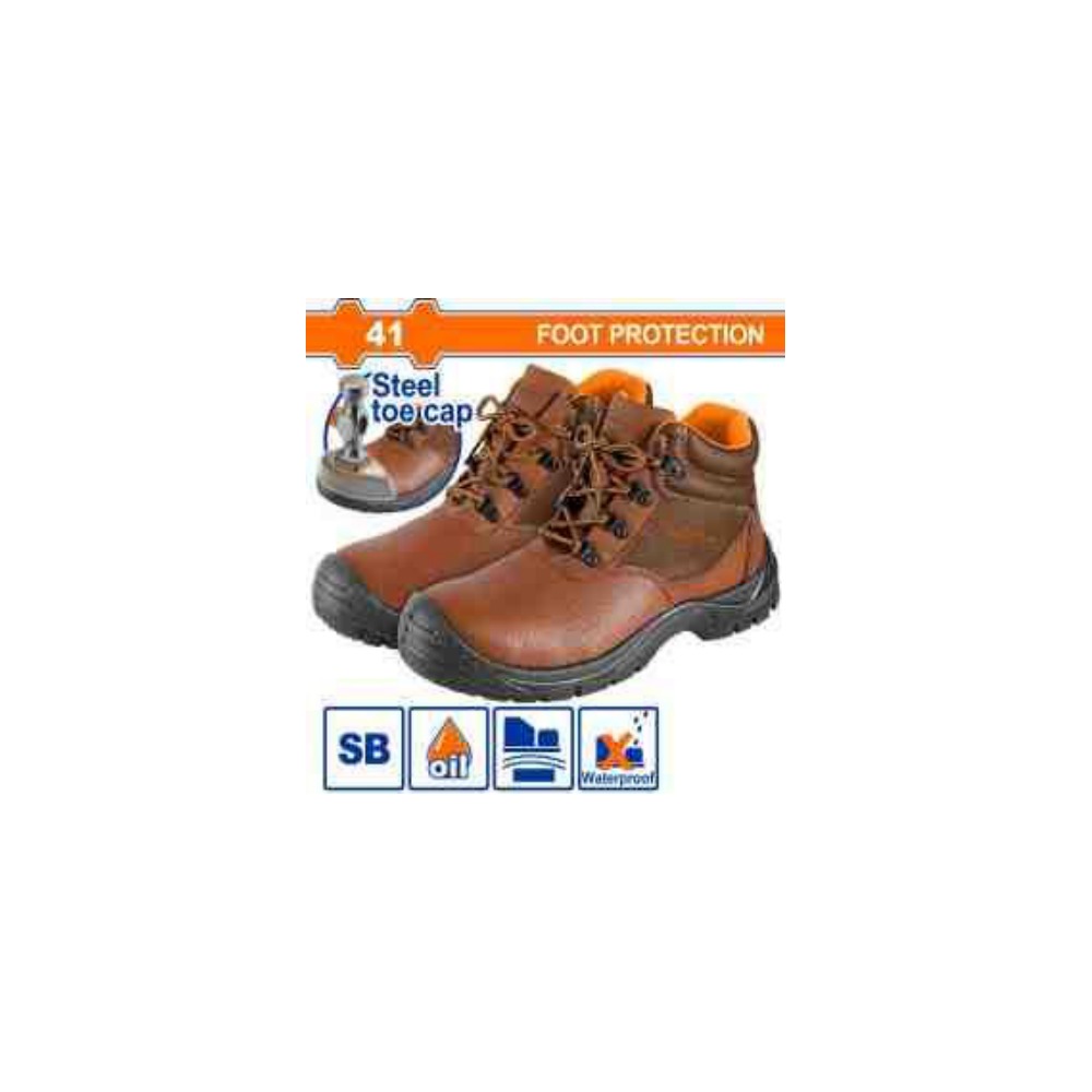 WADFOW Safety Boots Steel Toe Cap Size 41