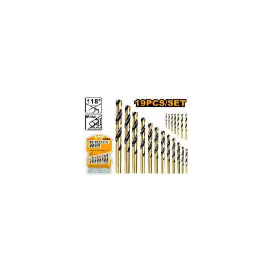 INGCO 19Pcs HSS twist drill bits set