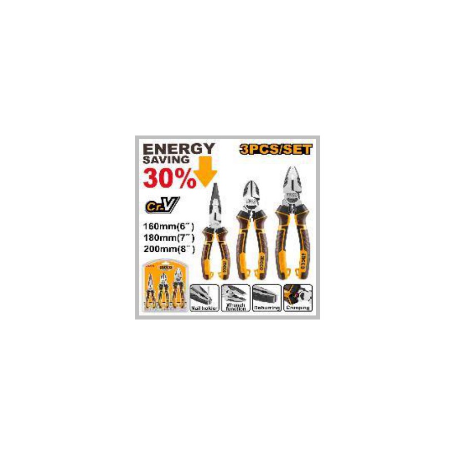 INGCO 3 Pcs high leverage pliers set