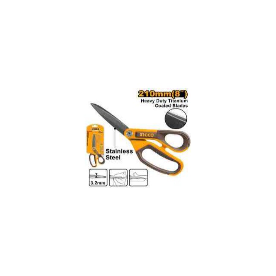 INGCO Rubber grip long-blade scissors