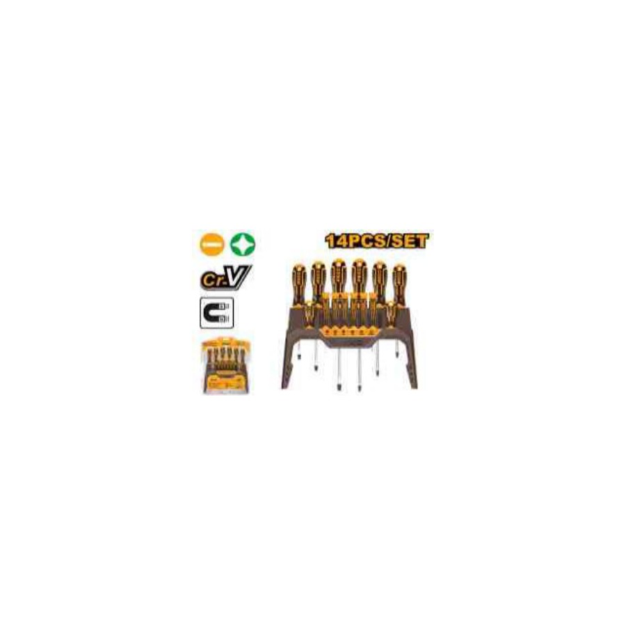 INGCO 14 Pcs screwdriver and precision screwdriver set