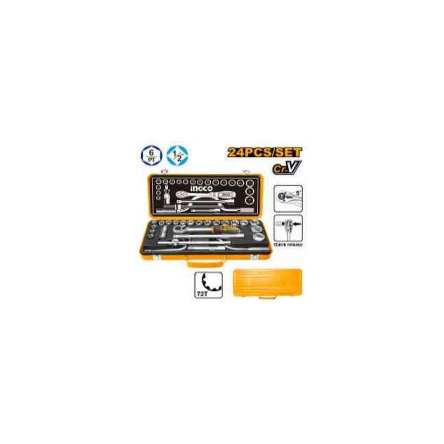 INGCO 24 Pcs 1/2" socket set