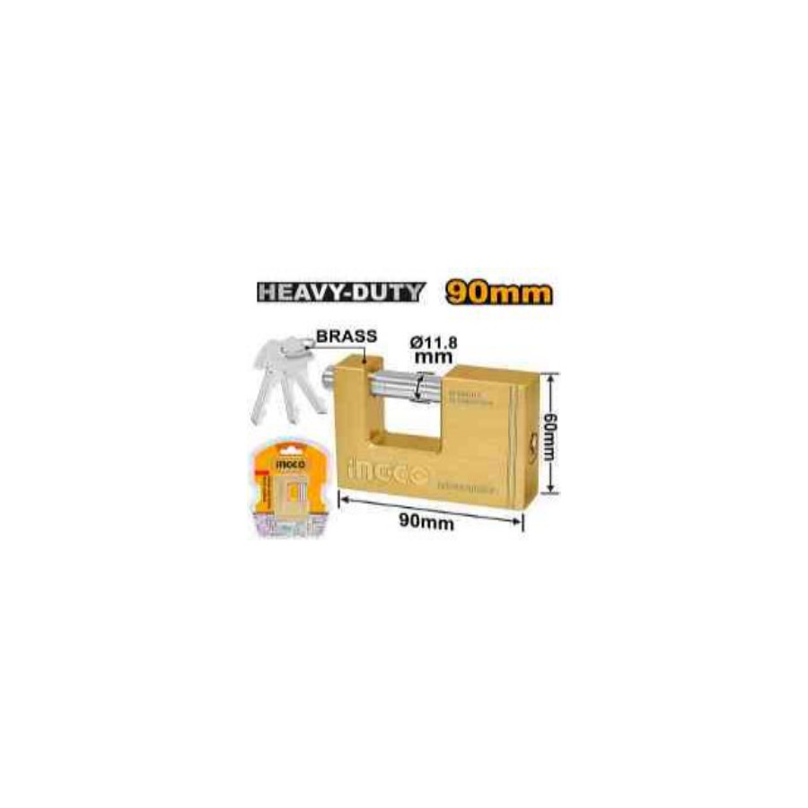 INGCO Heavy duty brass block padlock