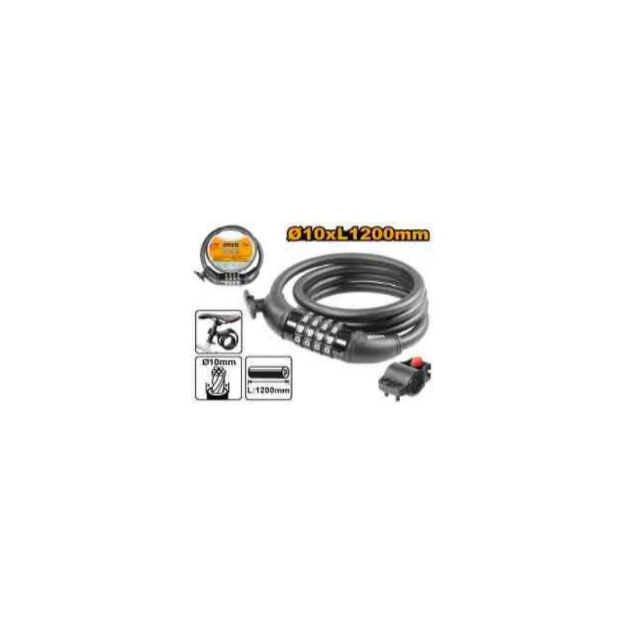 INGCO 4 Digit Combination bicycle lock (with lock frame)