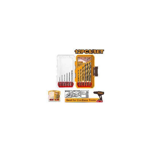 [AKDL11206] INGCO 12 Pcs HSS drill bits set