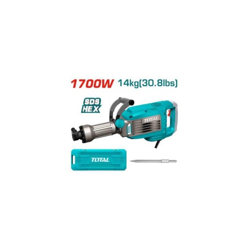 TOTAL Demolition Breaker 1700W SDS Hex 14kg