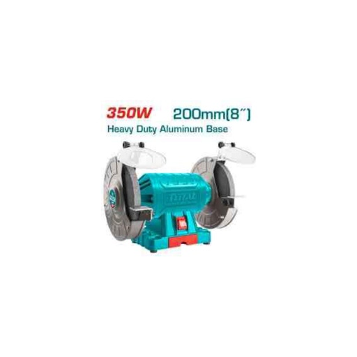[TBG35020] TOTAL Bench Grinder 350W 200mm (8") Heavy Duty Aluminum Base