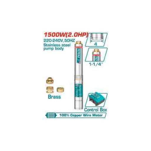 TOTAL 4" Deep Well Submersible Pump 1500W (2.0HP)