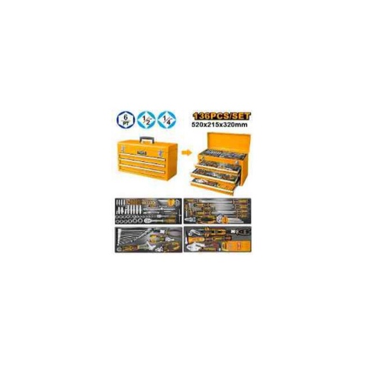 [HTCS261368] INGCO 136 Pcs tool chest set